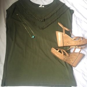 Olive Green knit top